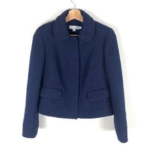 Boden Navy Tweed Wool Blazer - 6P